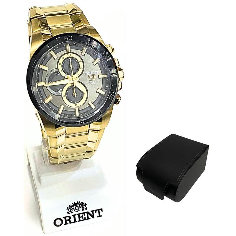 Relógio Orient Masculino Dourado Cronógrafo MGSSC004 G1KX